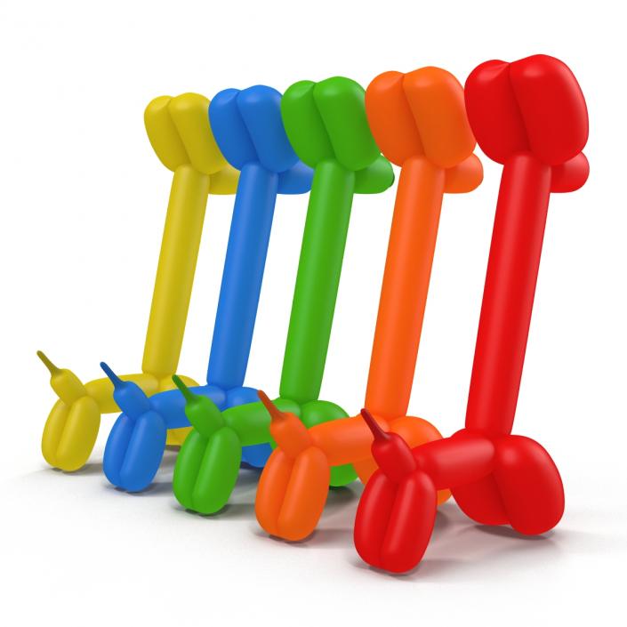 3D model Balloon Giraffes Set