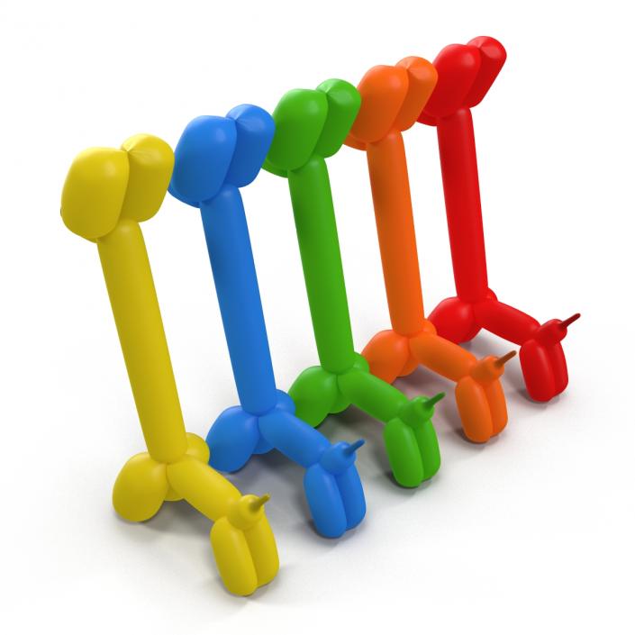 3D model Balloon Giraffes Set