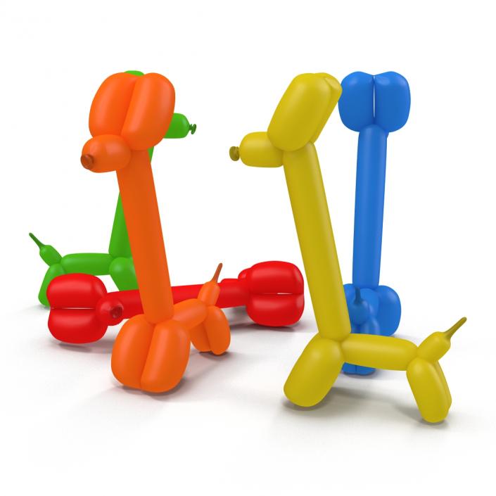 3D model Balloon Giraffes Set