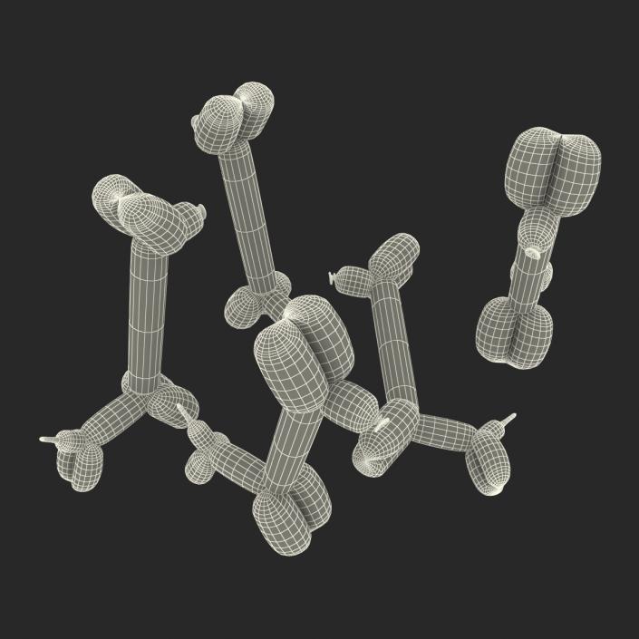 3D model Balloon Giraffes Set