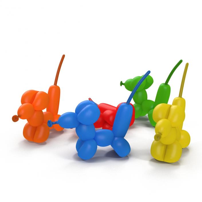 3D Balloon Mouses Set model