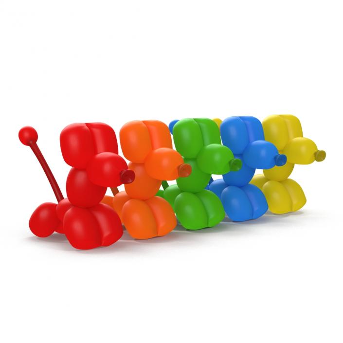 Balloon Poodles Set 3D model