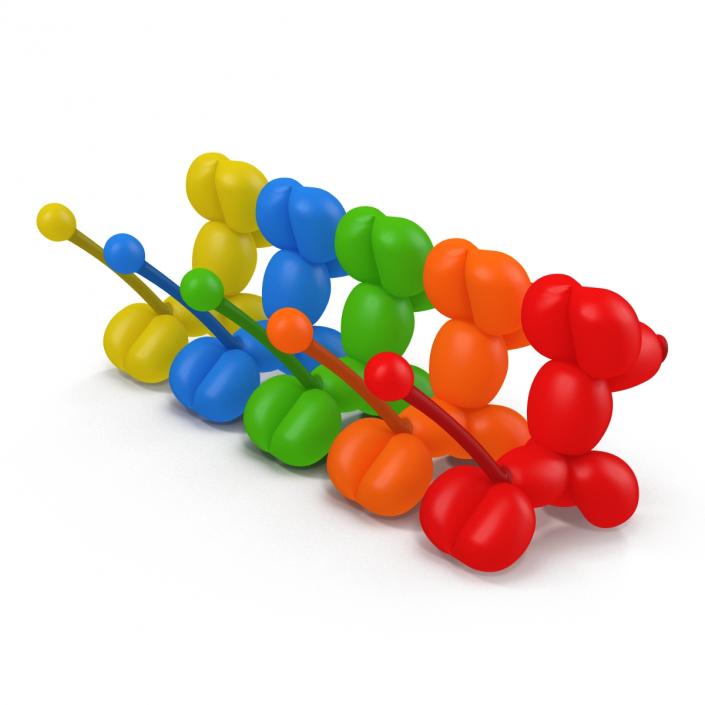 Balloon Poodles Set 3D model