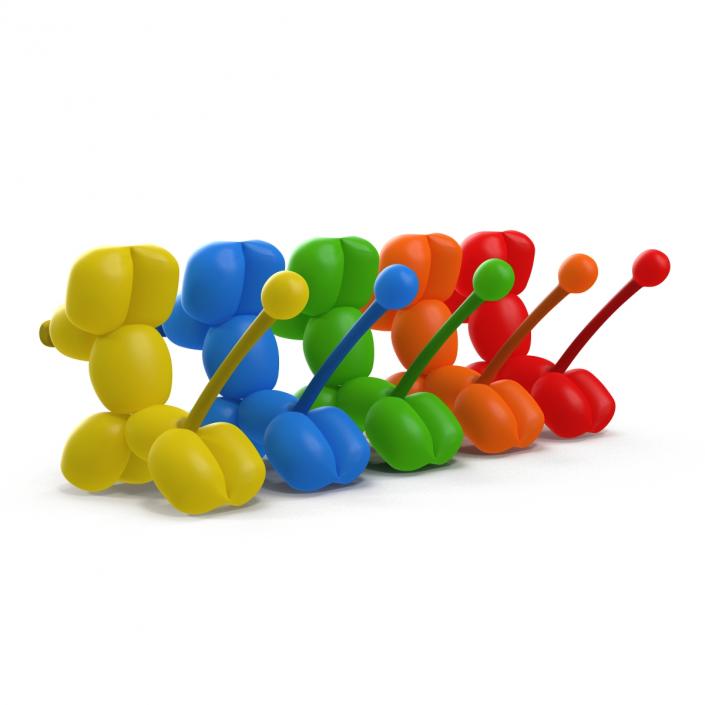 Balloon Poodles Set 3D model