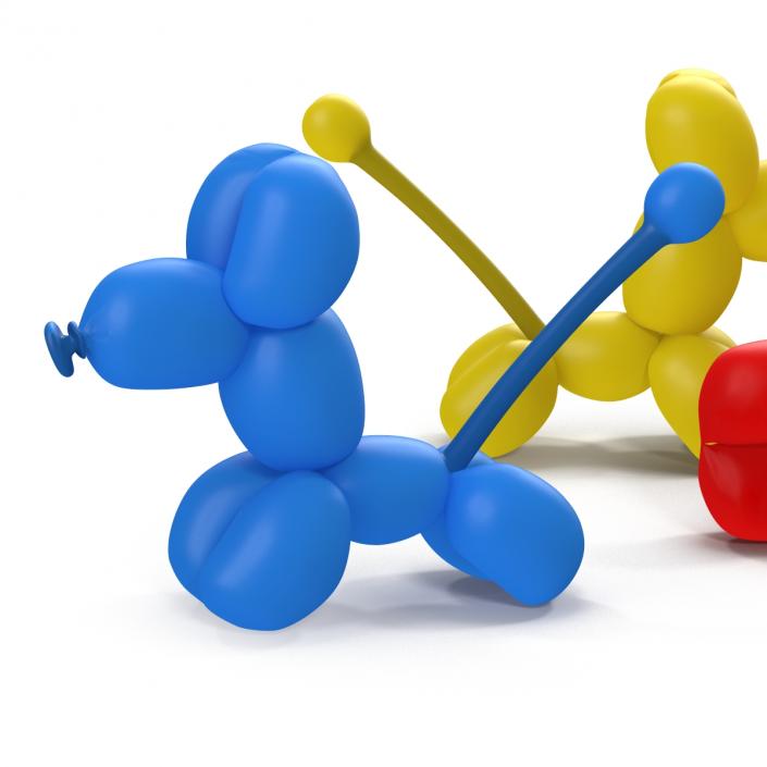 Balloon Poodles Set 3D model