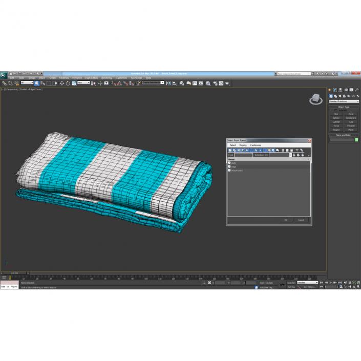 3D Beach Towel 3 model