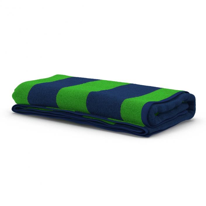 Beach Towel 3 Green 3D model