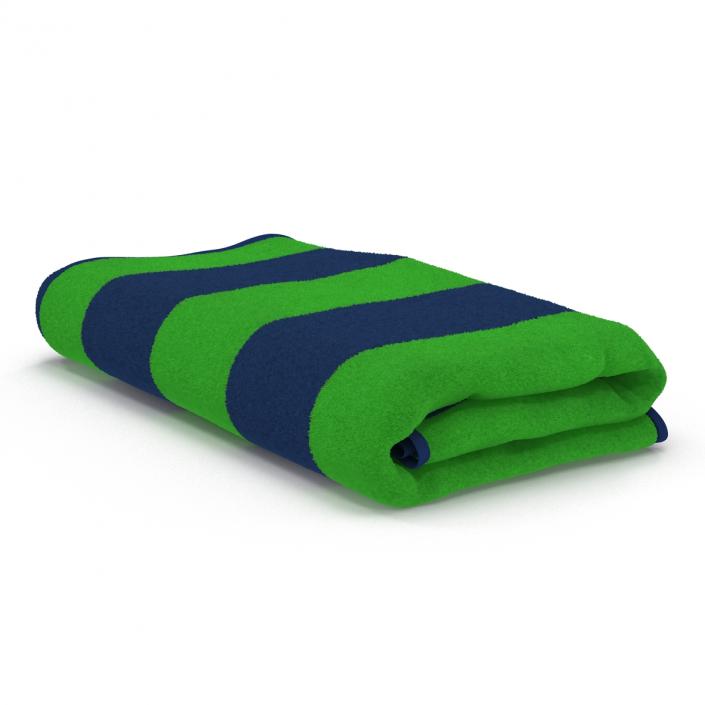 Beach Towel 3 Green 3D model