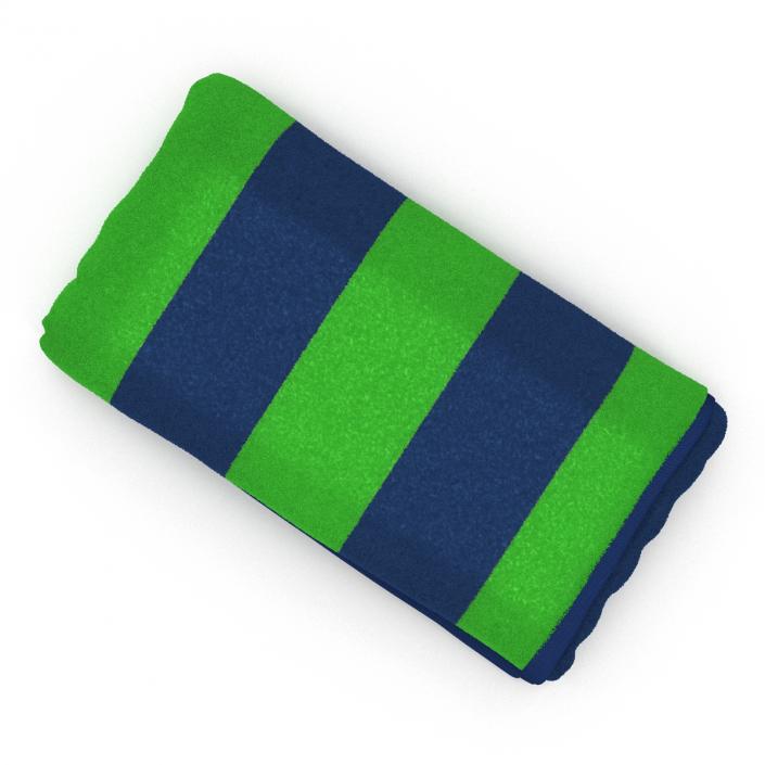 Beach Towel 3 Green 3D model