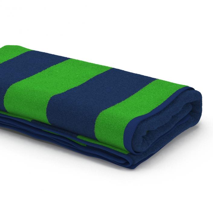 Beach Towel 3 Green 3D model