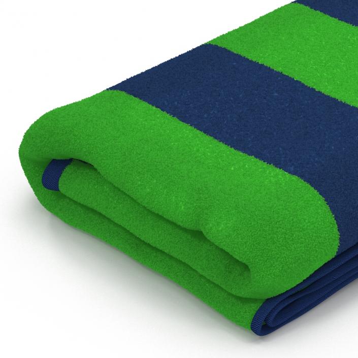 Beach Towel 3 Green 3D model