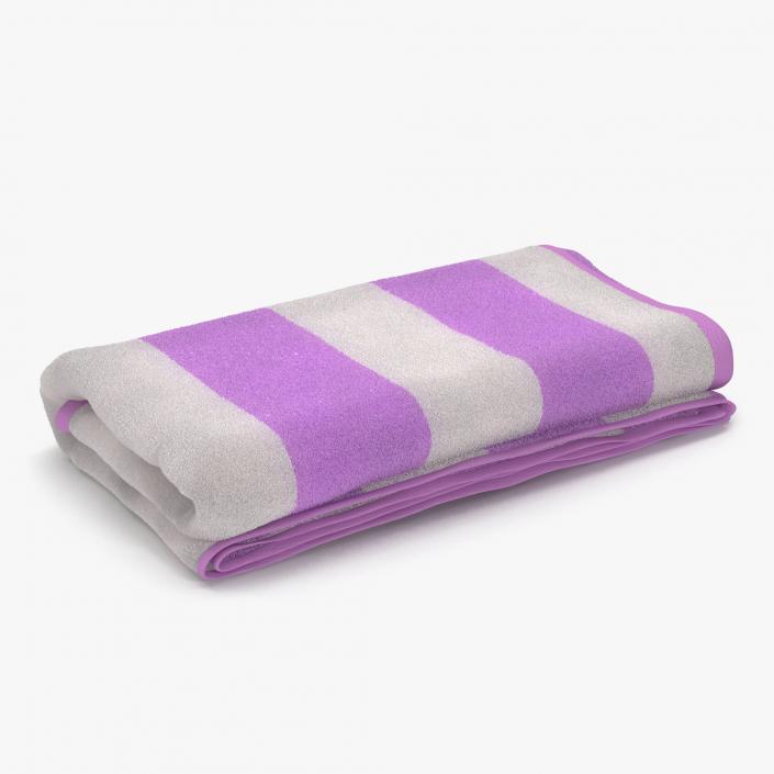 3D Beach Towel 3 Pink model