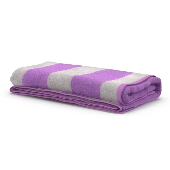 3D Beach Towel 3 Pink model