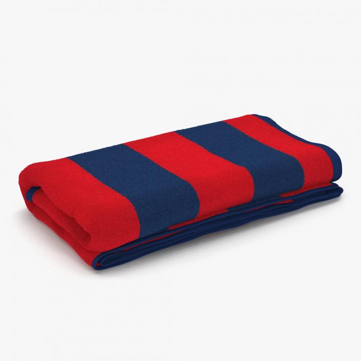 Beach Towel 3 Red 3D