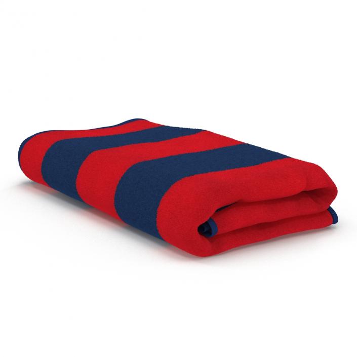 Beach Towel 3 Red 3D