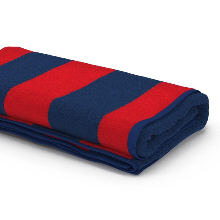 Beach Towel 3 Red 3D