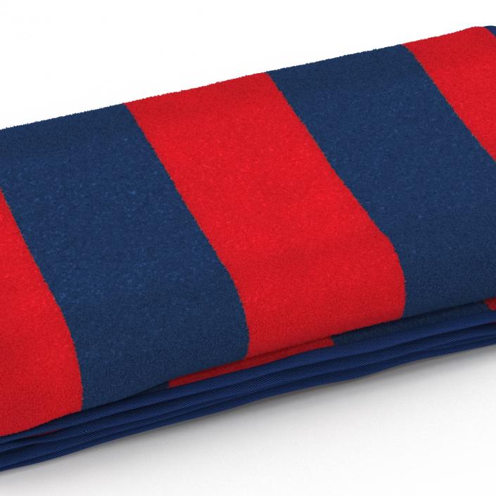 Beach Towel 3 Red 3D