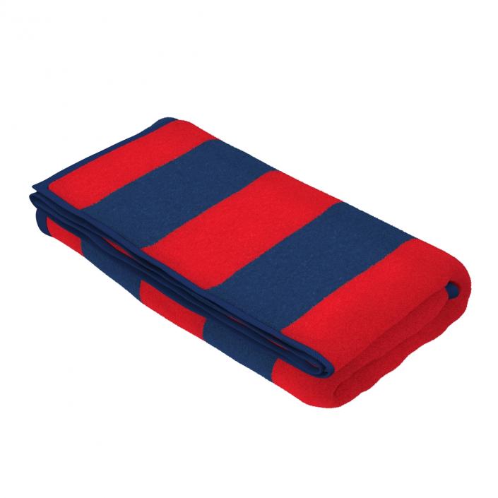 Beach Towel 3 Red 3D