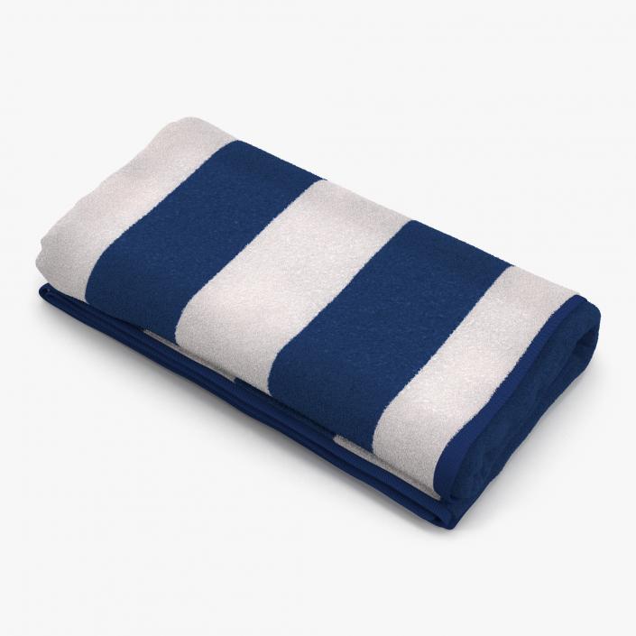 Beach Towel 3 White 3D model