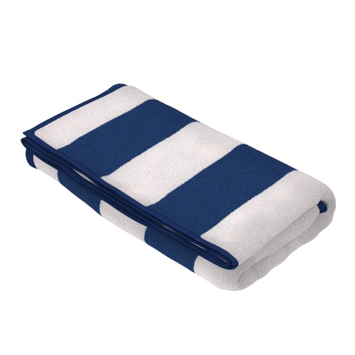 Beach Towel 3 White 3D model