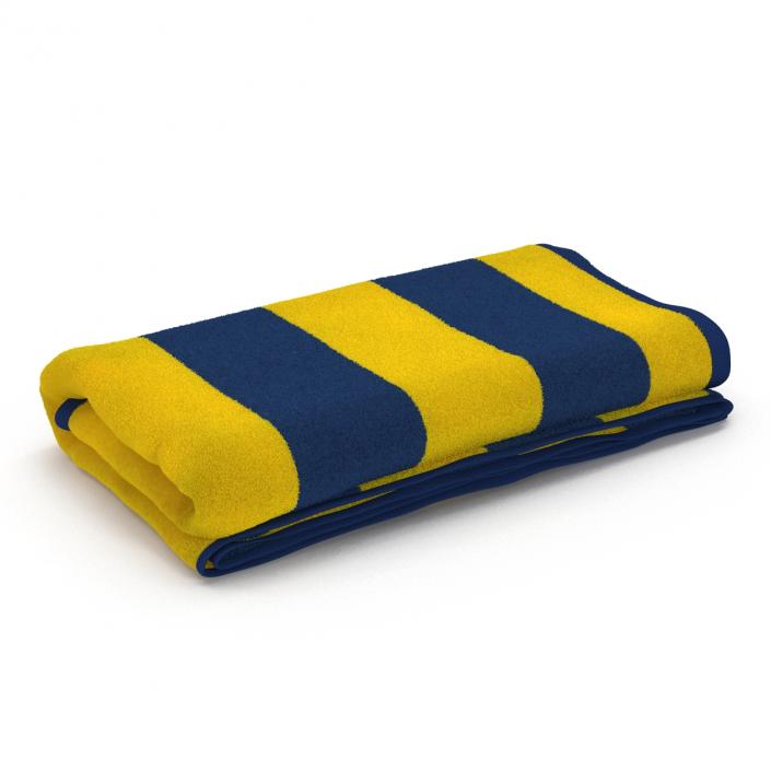 3D model Beach Towel 3 Yellow