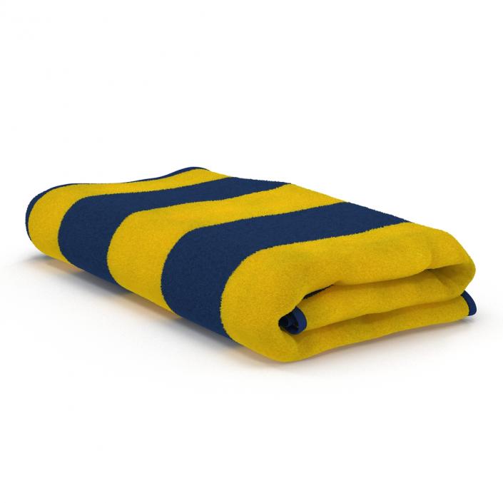 3D model Beach Towel 3 Yellow