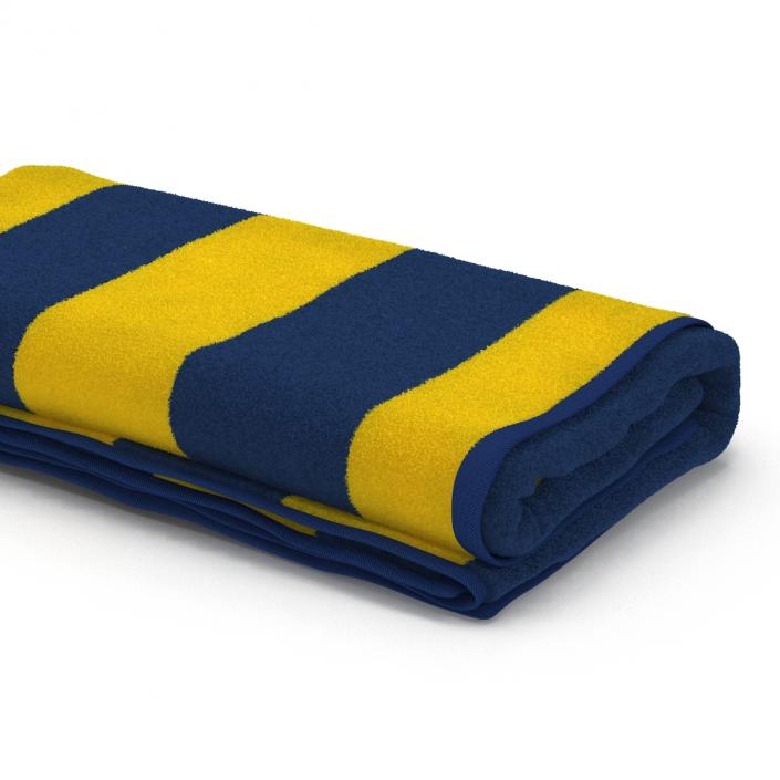 3D model Beach Towel 3 Yellow