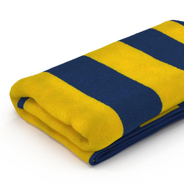 3D model Beach Towel 3 Yellow