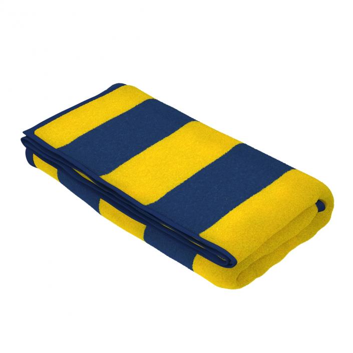 3D model Beach Towel 3 Yellow