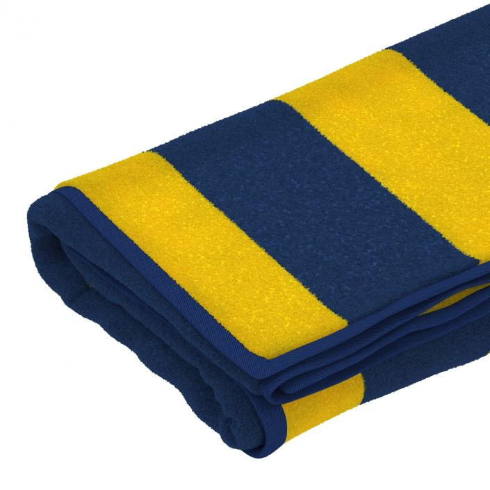 3D model Beach Towel 3 Yellow