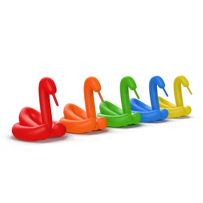 Balloon Swans Set 3D