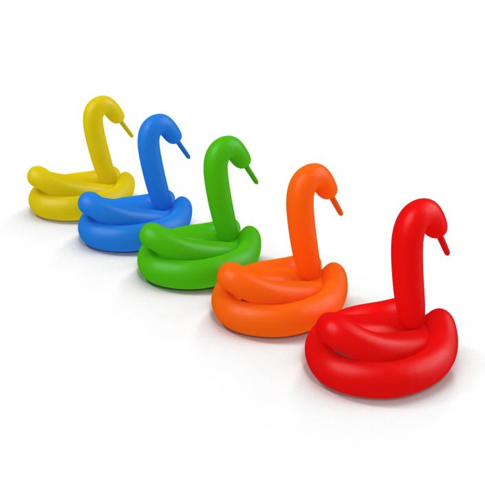 Balloon Swans Set 3D