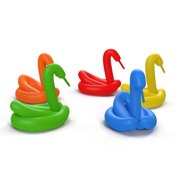 Balloon Swans Set 3D