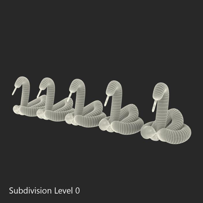 Balloon Swans Set 3D