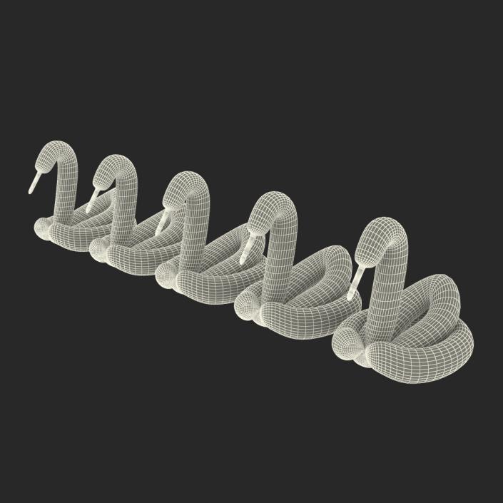 Balloon Swans Set 3D