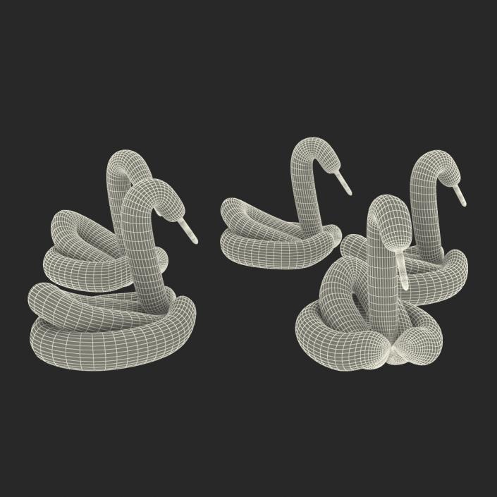 Balloon Swans Set 3D