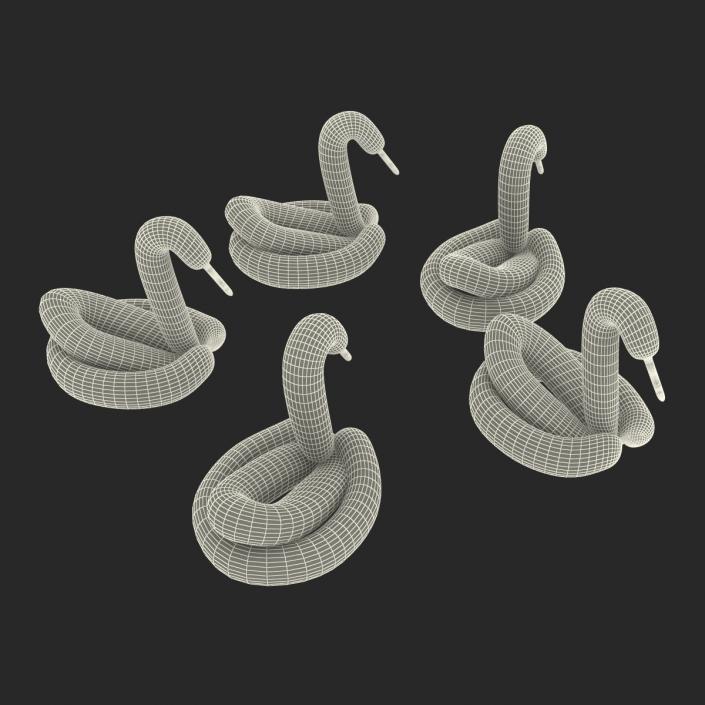 Balloon Swans Set 3D