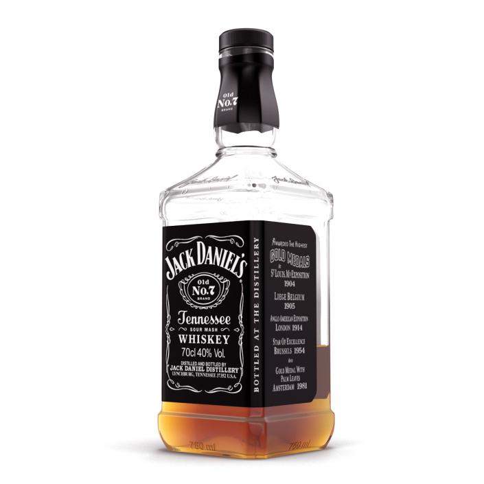 Jack Daniels Bottle Half Full 3D model