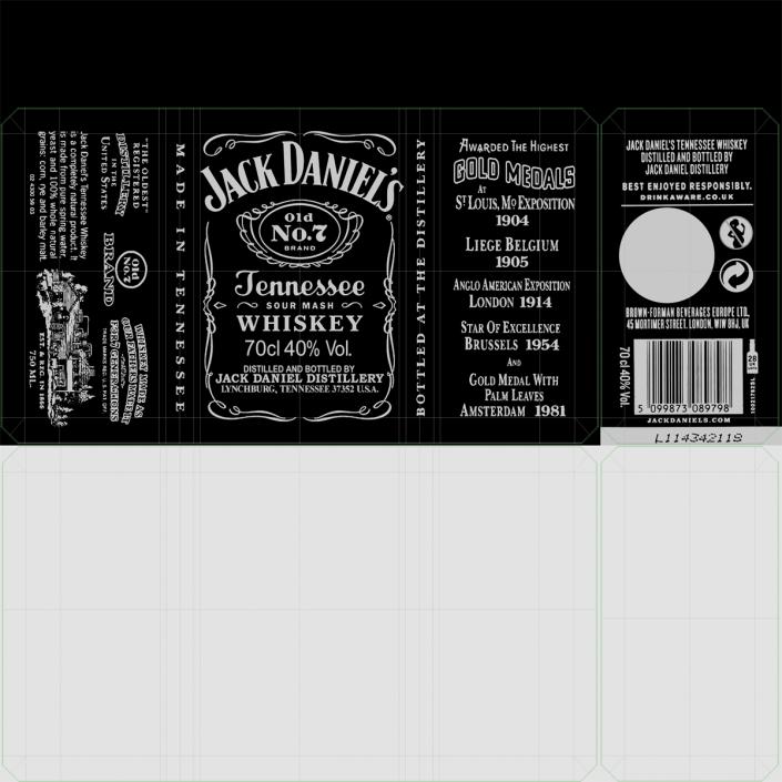 Jack Daniels Bottle Half Full 3D model