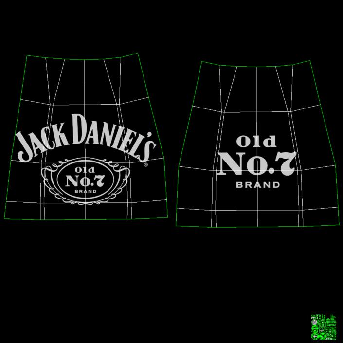 Jack Daniels Bottle Half Full 3D model