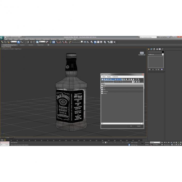 Jack Daniels Bottle Half Full 3D model