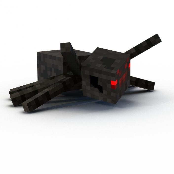 3D Minecraft Spider Rigged model