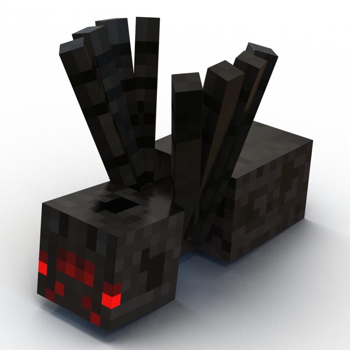 3D Minecraft Spider Rigged model