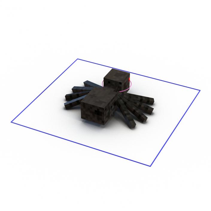 3D Minecraft Spider Rigged model