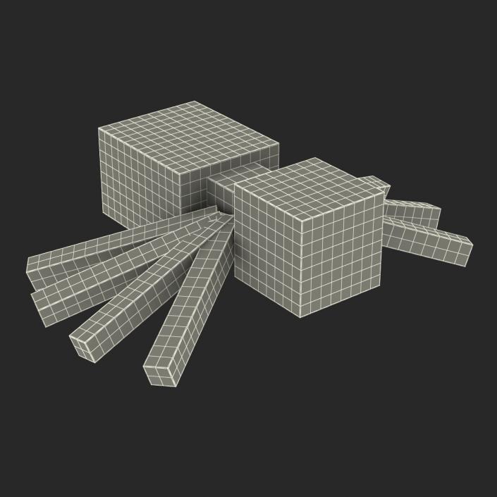 3D Minecraft Spider Rigged model