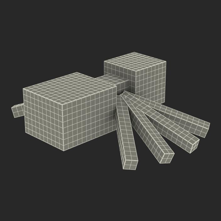 3D Minecraft Spider Rigged model