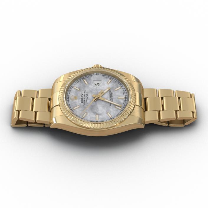 3D Rolex Datejust Gold 36mm 2