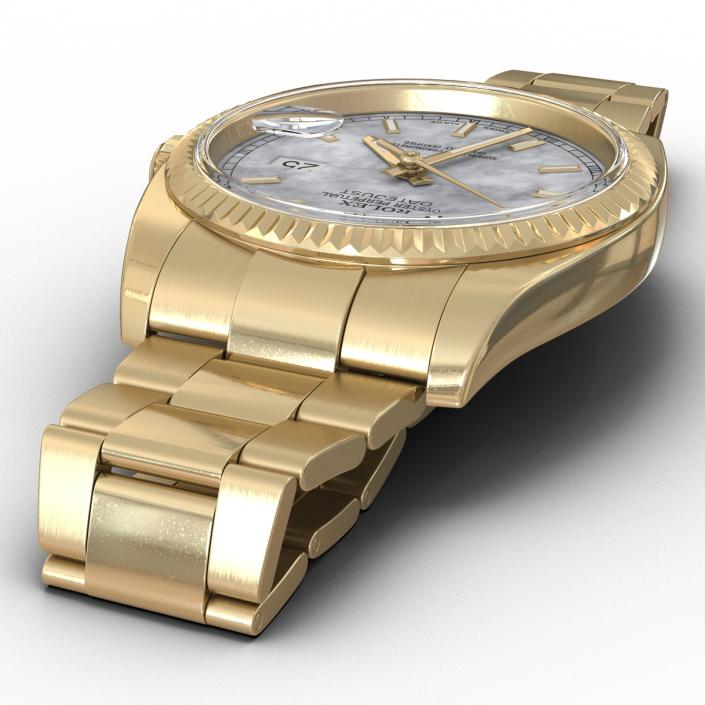 3D Rolex Datejust Gold 36mm 2