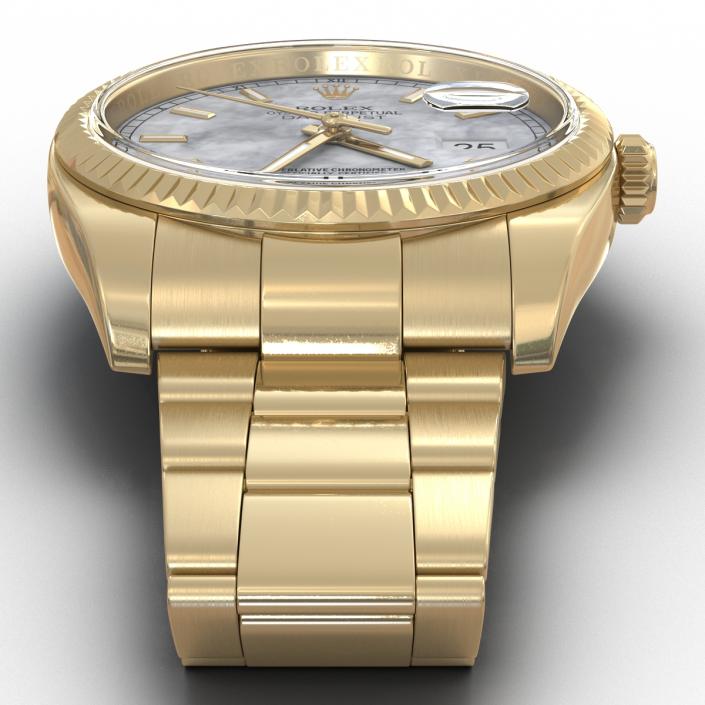 3D Rolex Datejust Gold 36mm 2