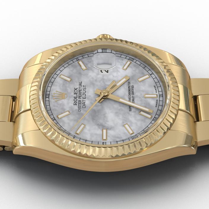 3D Rolex Datejust Gold 36mm 2